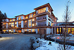 Outdoor winter view of Hotel Schloss Elmau in the Bavarian Alps